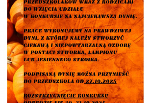 Konkurs na najciekawszą dynię