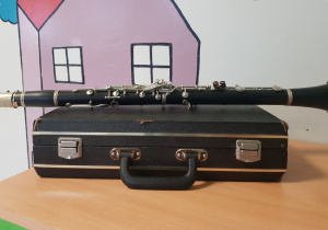 Klarnet leżący na etui