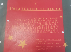 Konkurs " Świąteczna Choinka "